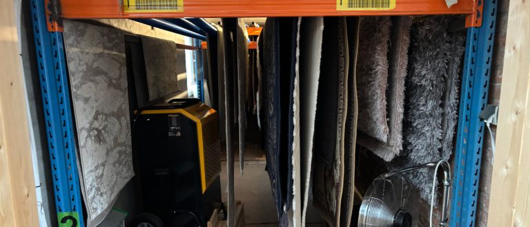 Suszenie dywanów po praniu w wydzielonej strefie pralni Dywanik